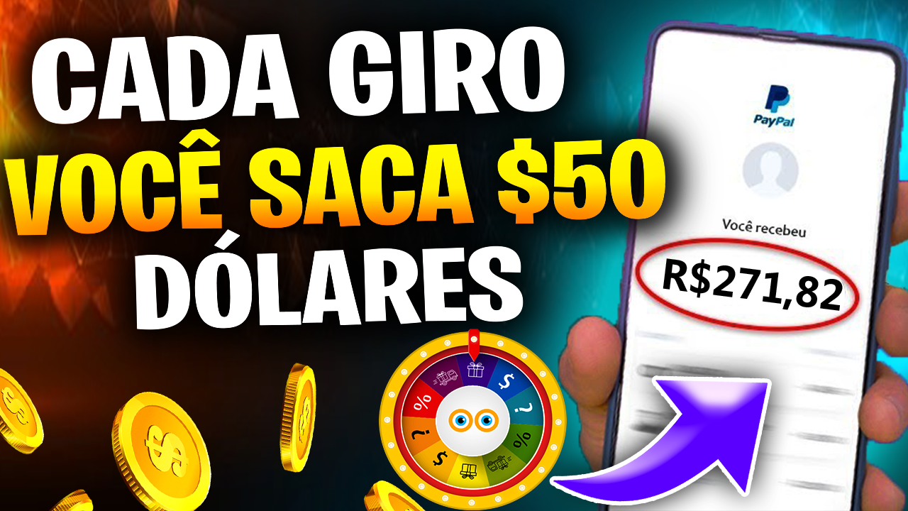 APP PARA GANHAR DINHEIRO GIRANDO ROLETA PAGA $10,20 NO PIX + PROVA DE  PAGAMENTO