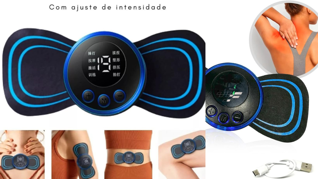 Massageador elétrico do pescoço para o alívio das dores musculares, remendo de massagem da vértebra cervical