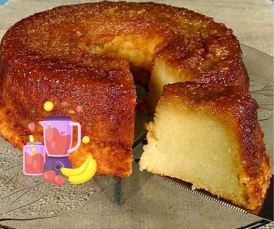 Bolo de Aipim com Coco no Liquidificador