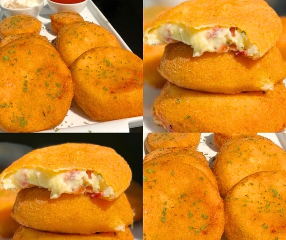 Cebola Empanada Recheada com Queijo