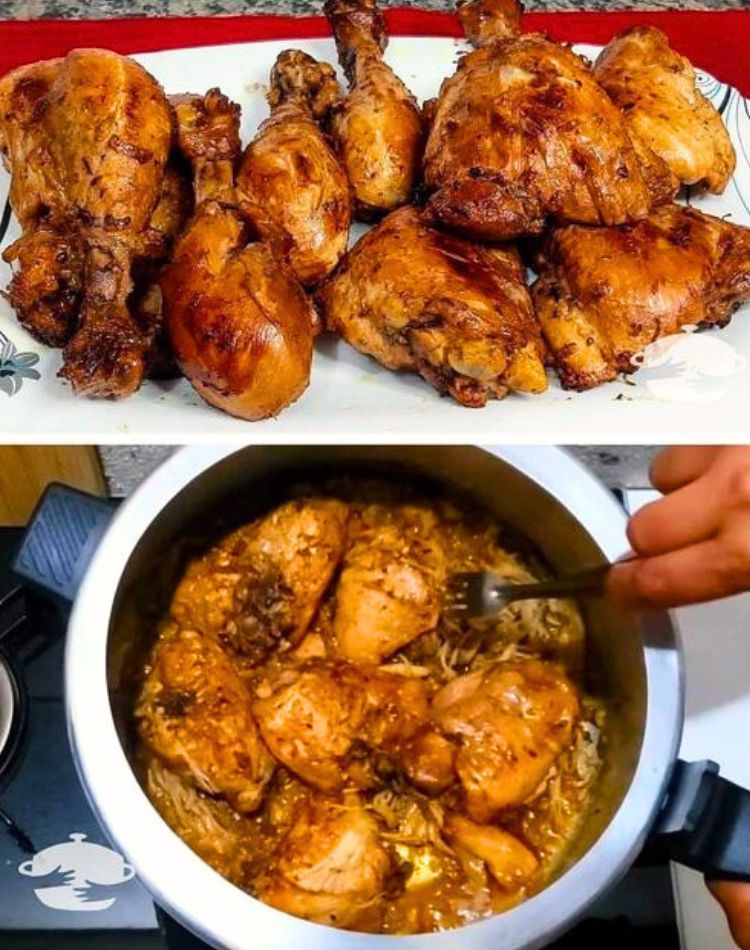 Frango Frito com Cebola na Panela de Pressão